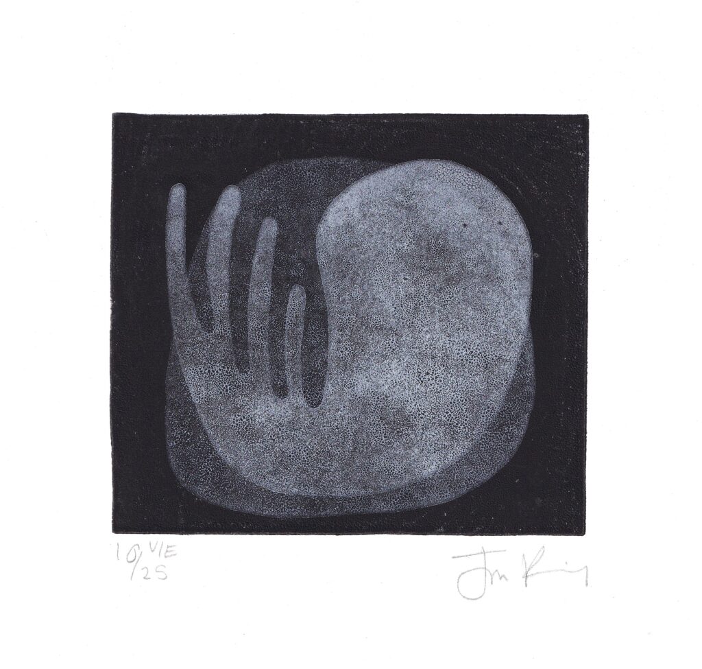 Black and white abstract print - by Jan Fairey