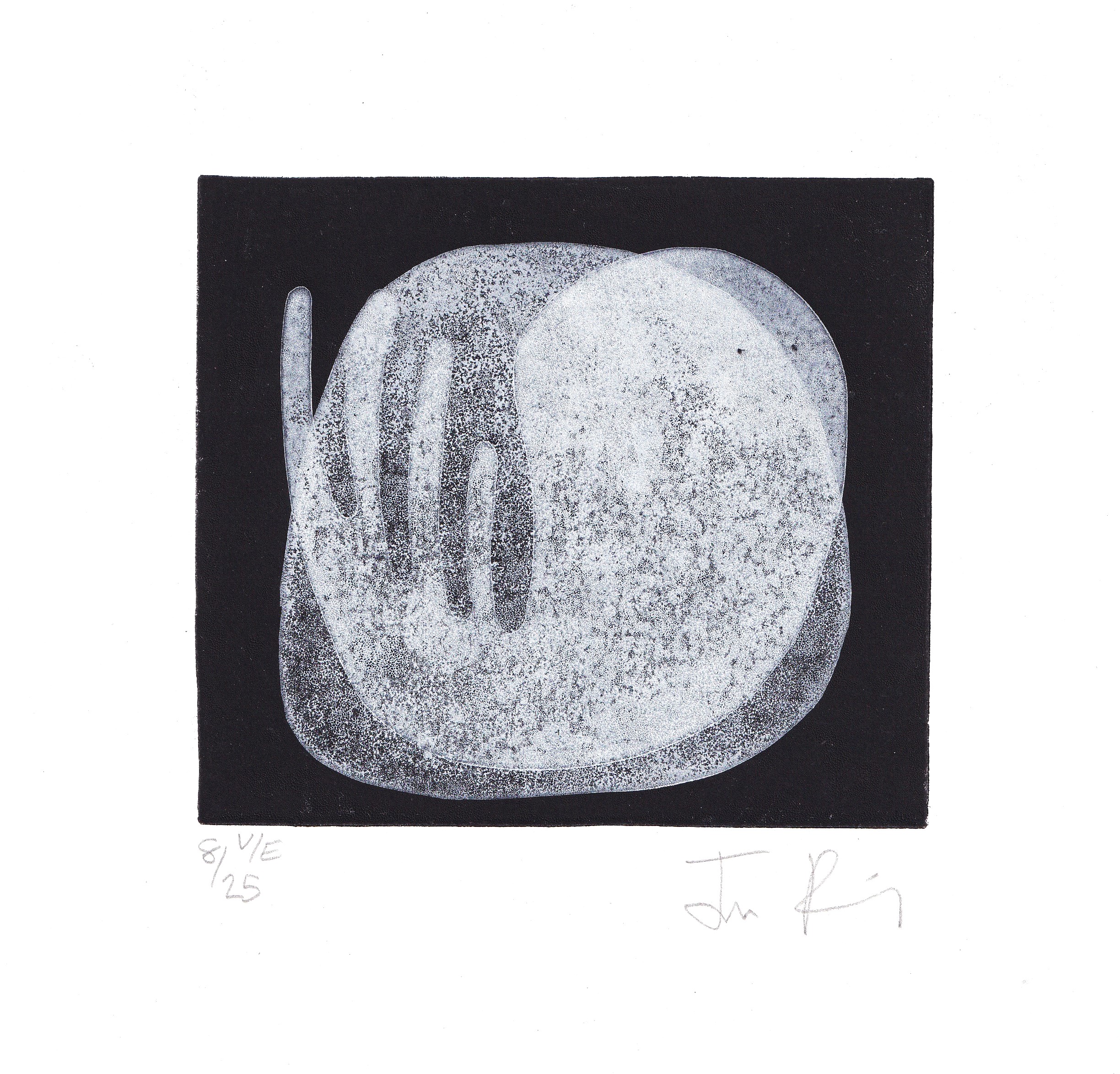 Black and white abstract print - by Jan Fairey