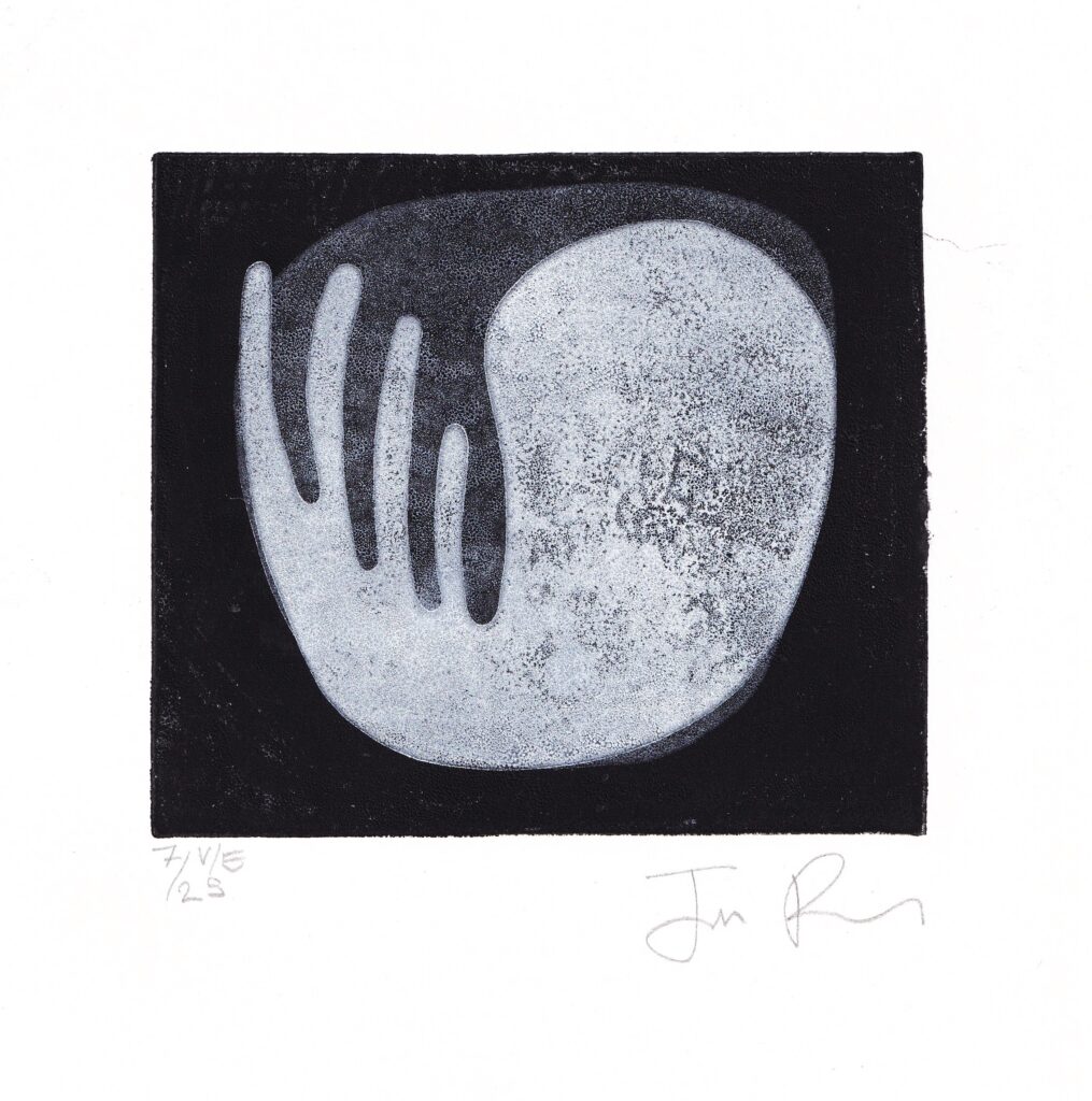 Black and white abstract print - by Jan Fairey