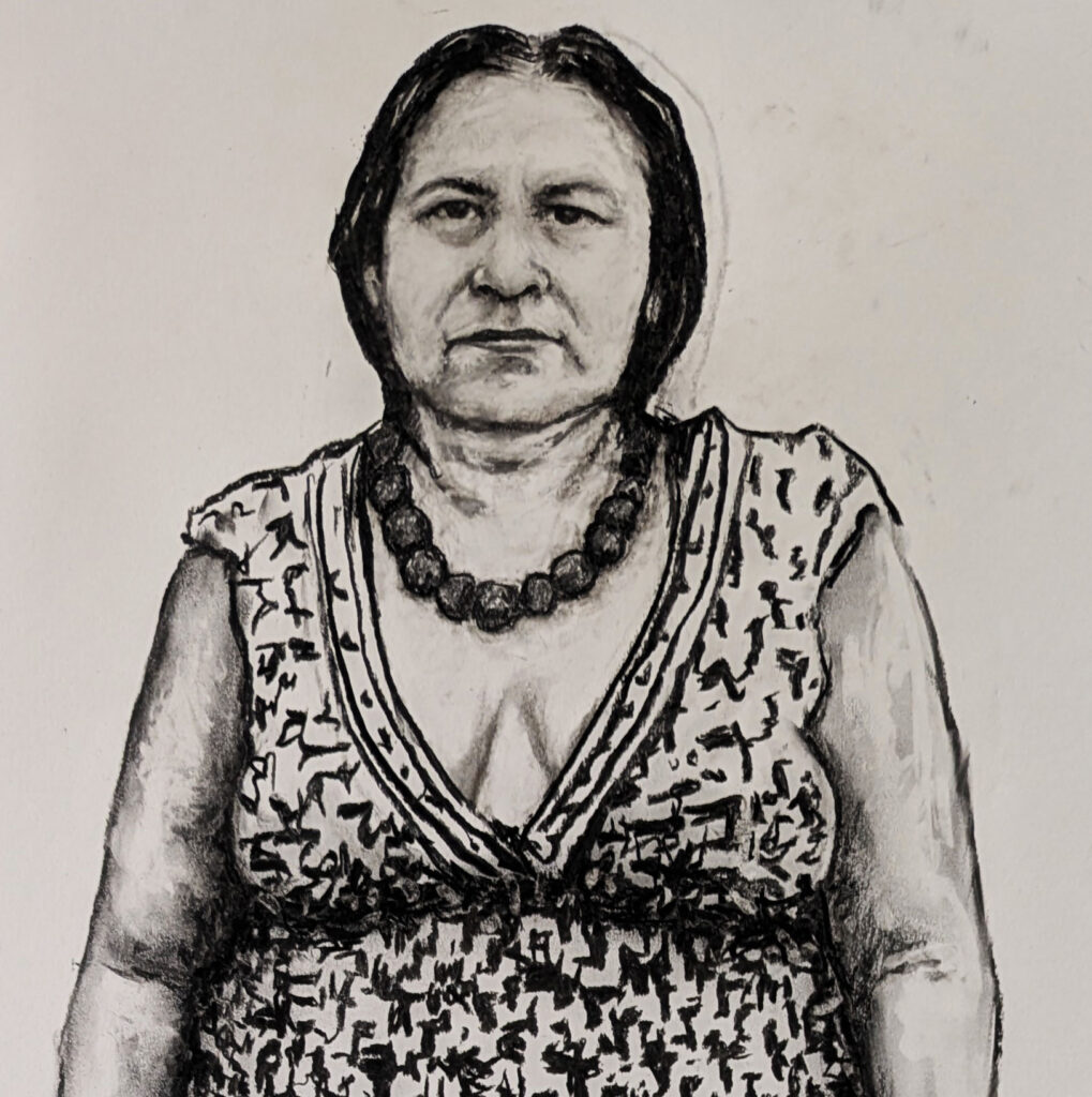 Charcoal drawing on paper - by Jan Fairey