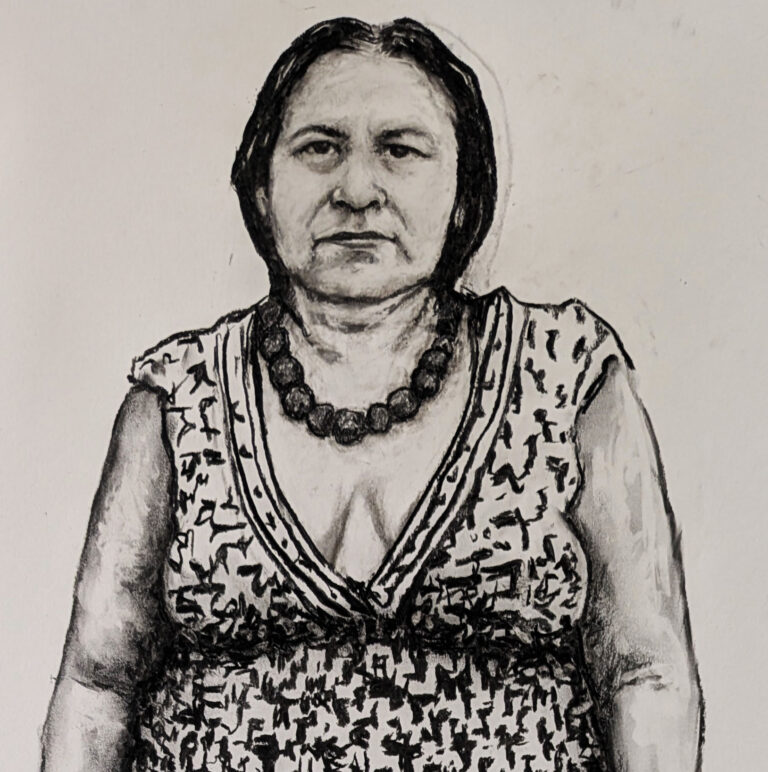 Charcoal drawing on paper - by Jan Fairey